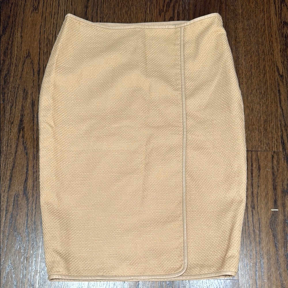 Elegant Tan Pencil Skirt
